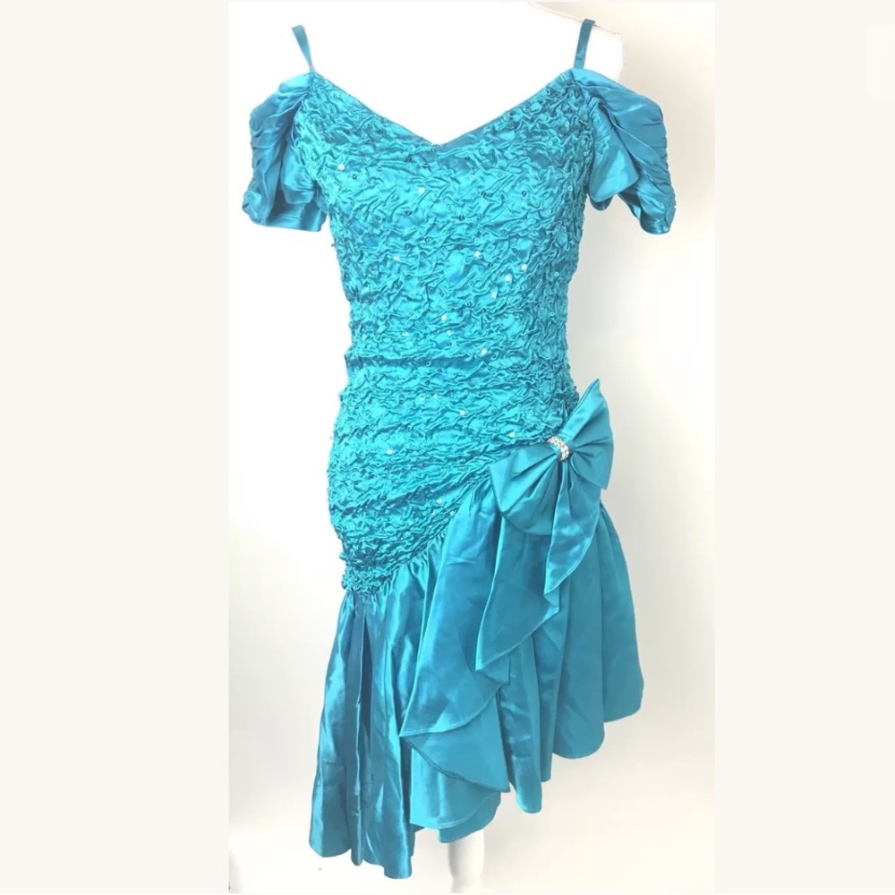 Vintage prom dress 11 12 Zum zum union shiny lame